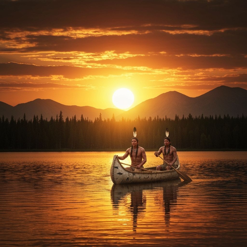 Sunset Canoe Ride with Native Americans