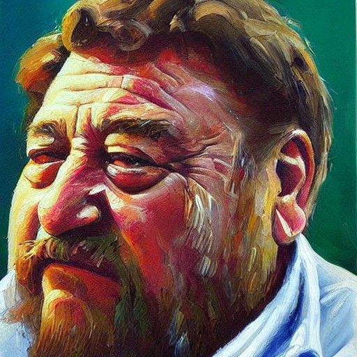 John Goodman as Rastafari in Oil Painting
