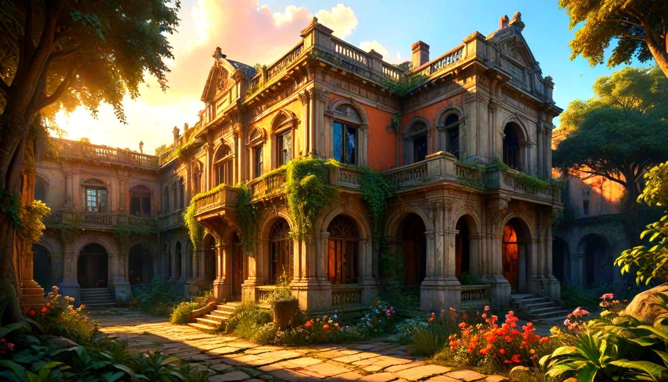 Lush Urban Landscape Reclaimed by Nature