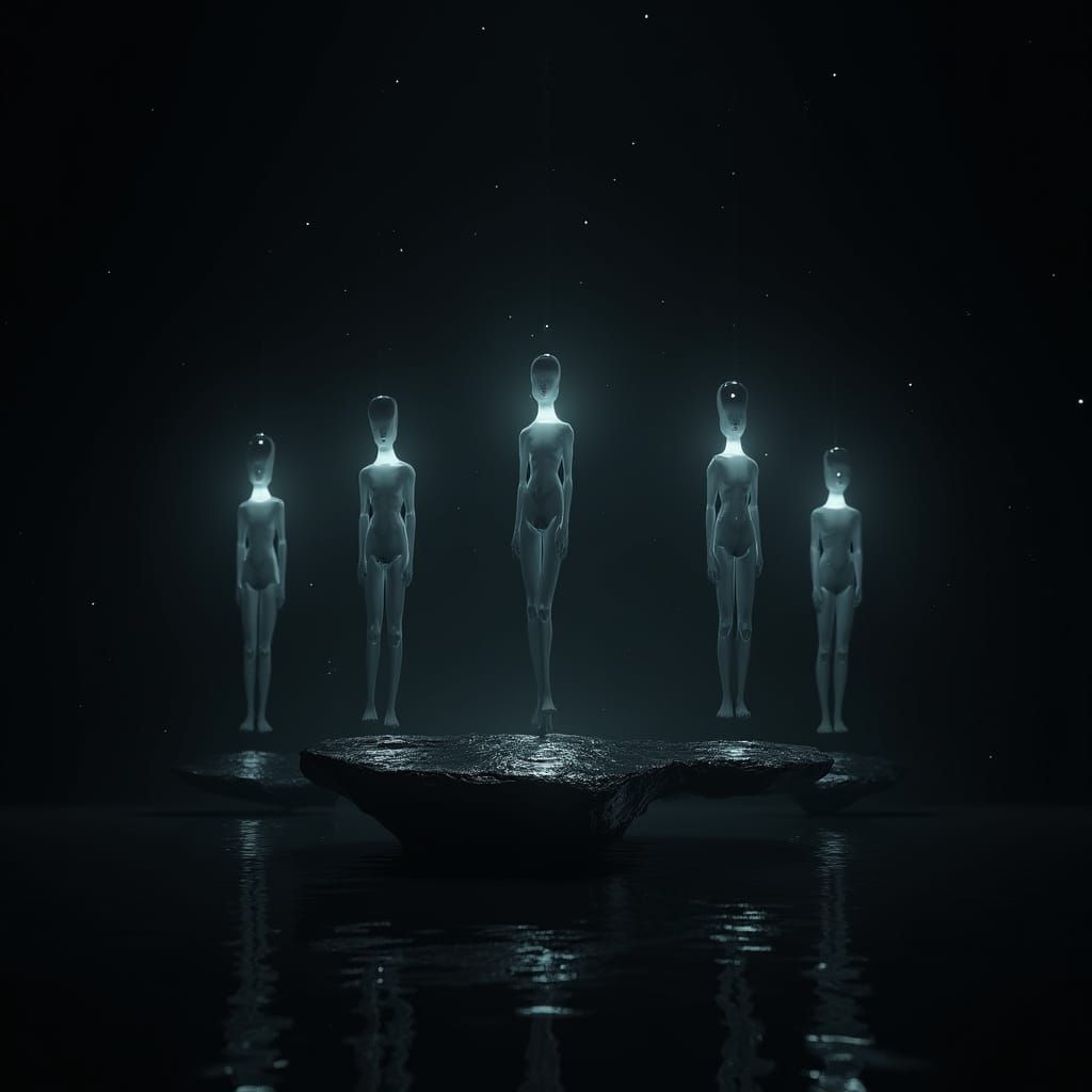 Luminous Echo-Selves in Minimalist Void