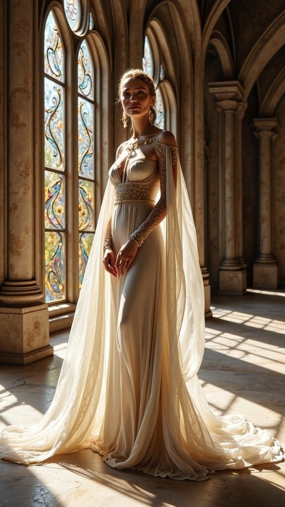 Elegant Woman in Red Keep: Suprematism Film Art