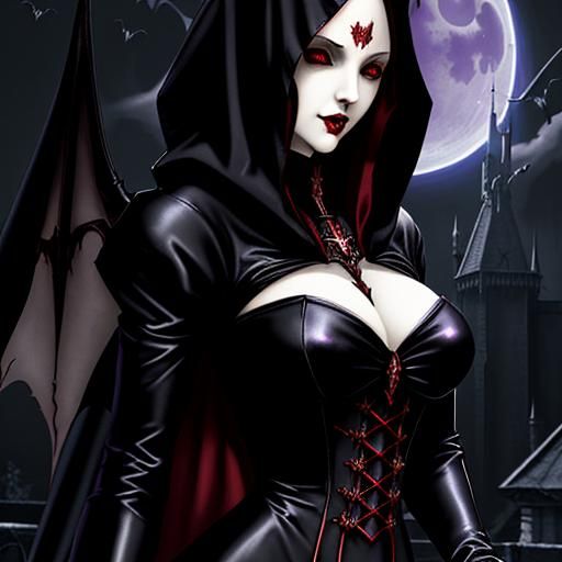 Hooded Vampire Lady in Ayami Kojima Style