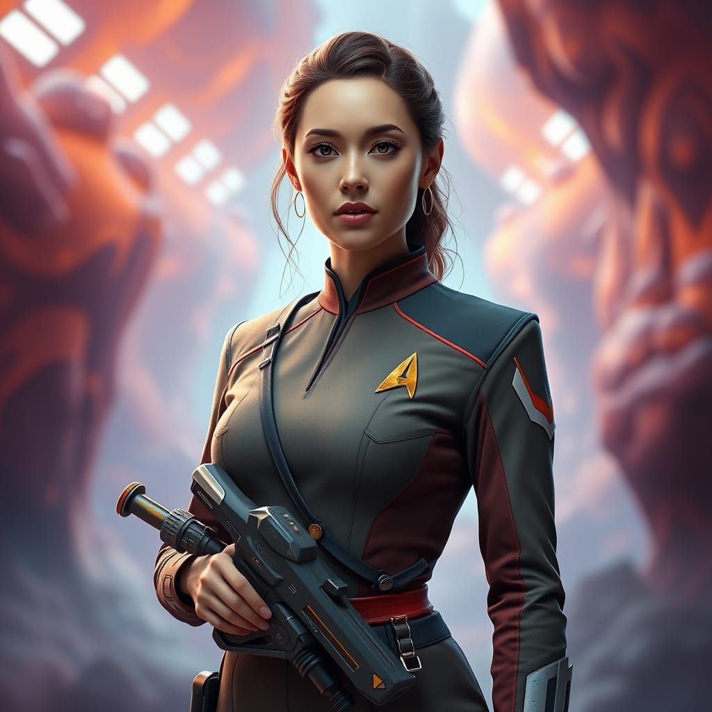 Confident Starfleet Officer Embarks on Cosmic Quests