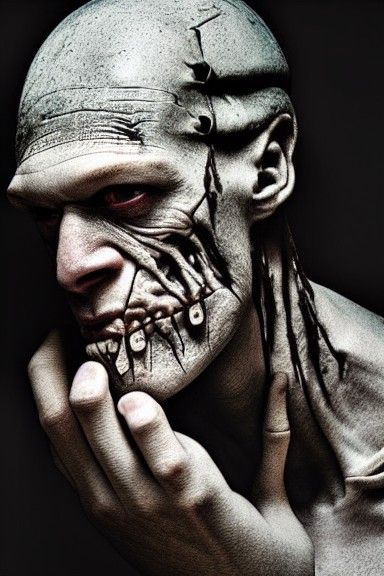 Stitched Man: A Frankenstein-esque Reborn Human Portrait
