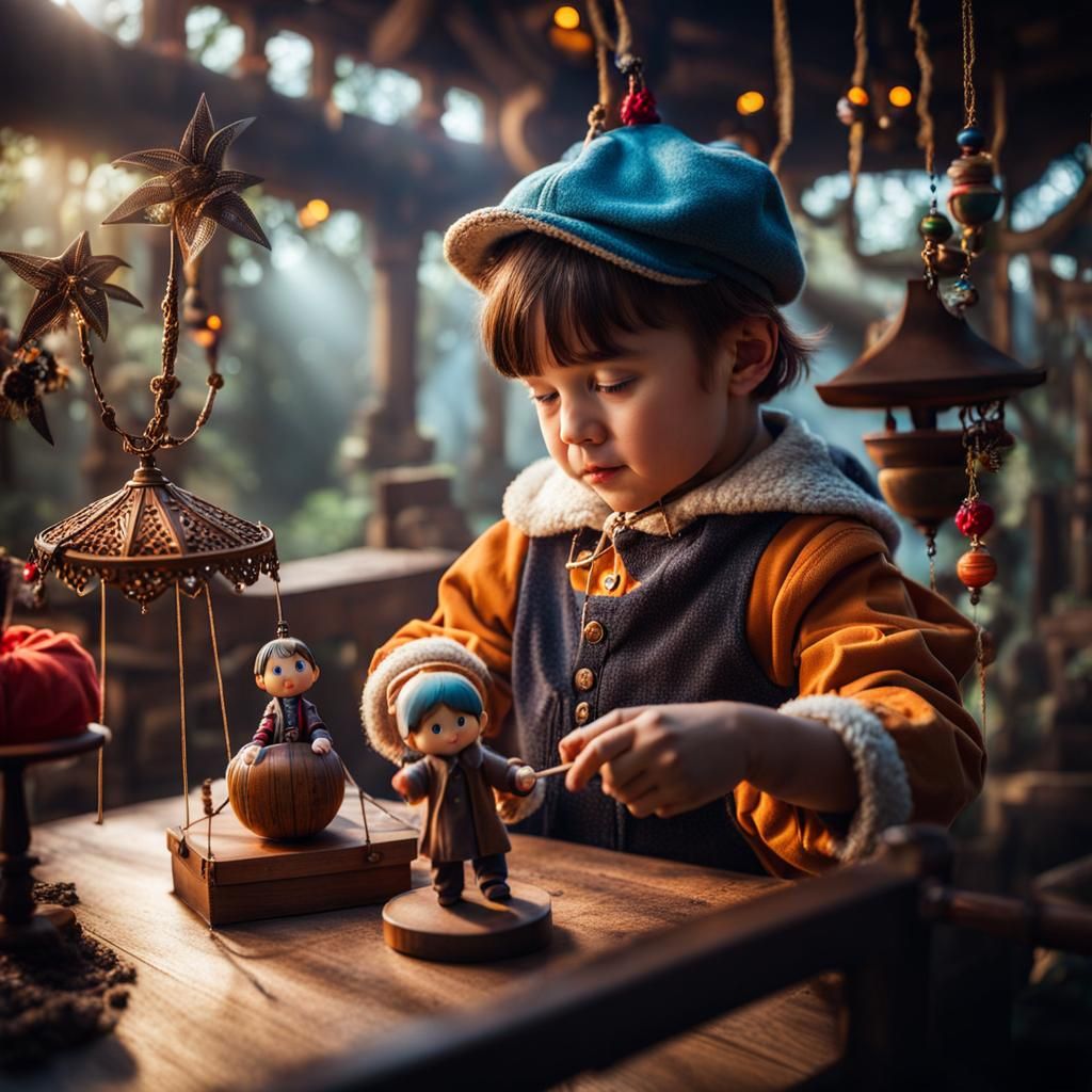 Magical Realm: Kid and Marionette Doll