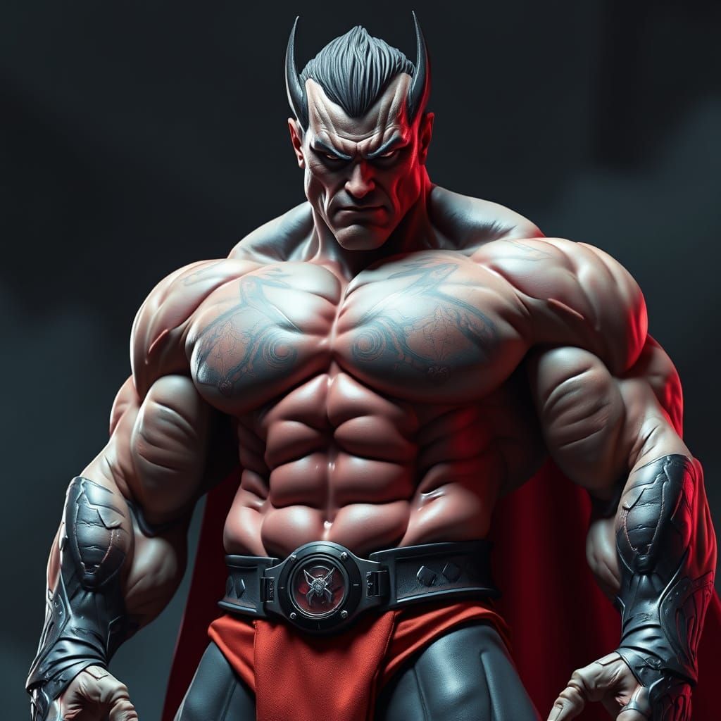 ridiculously muscular man