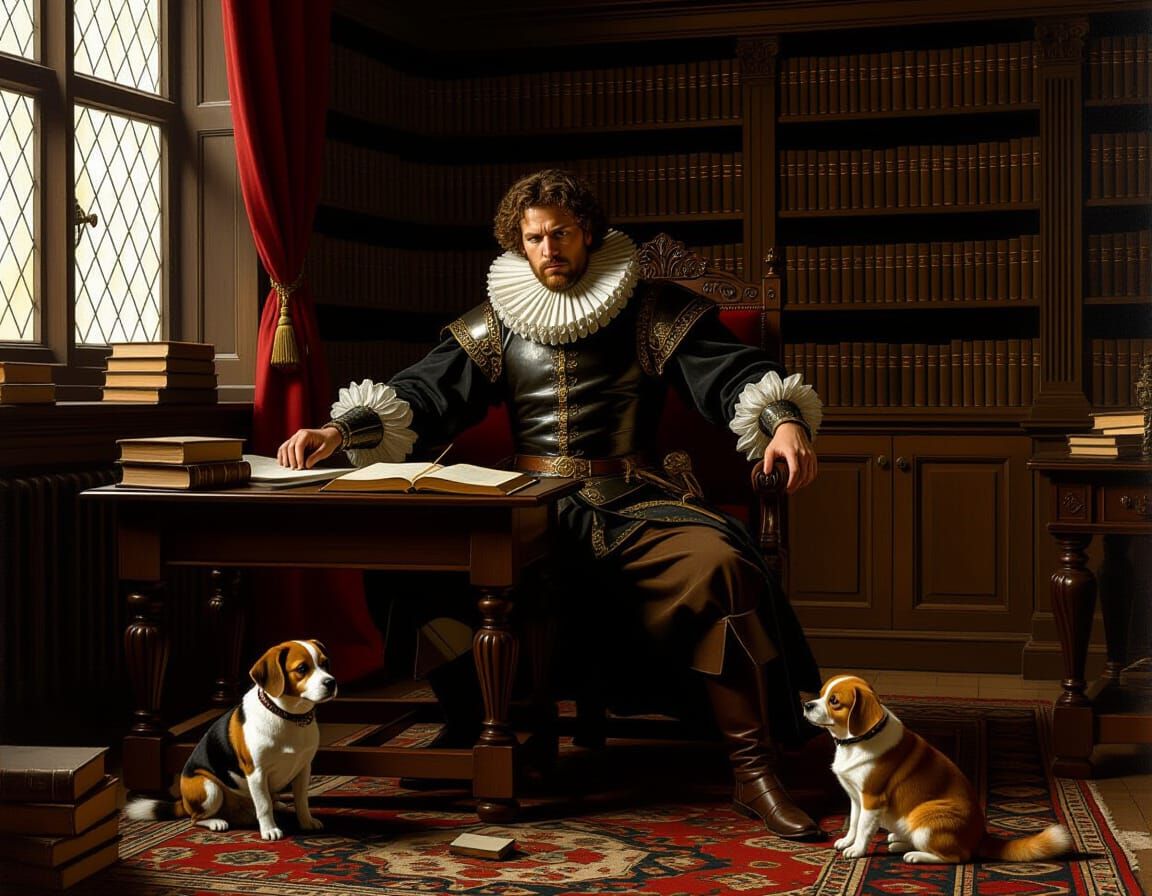 Scholar-Knight's Frustrated Outburst in Lonely Castle Librar...