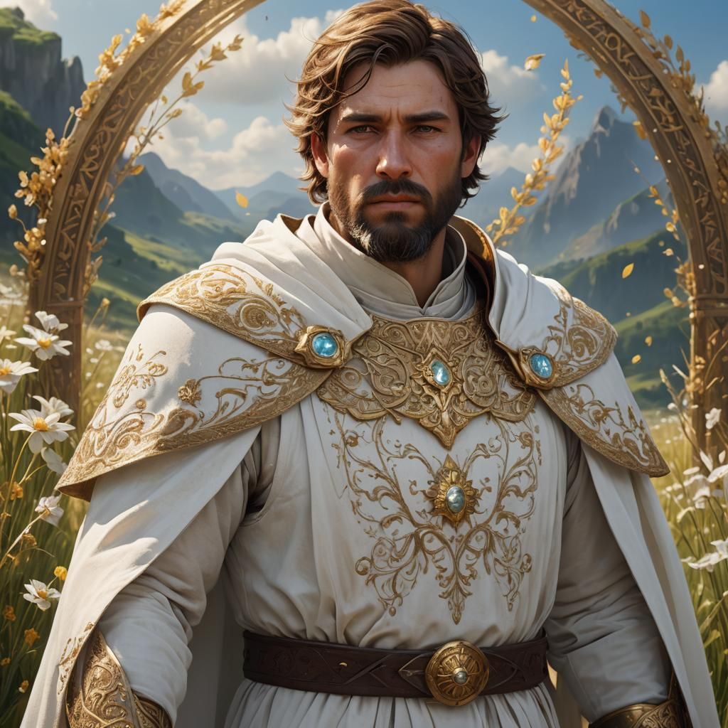 God in White and Gold: Fantasy Concept Art