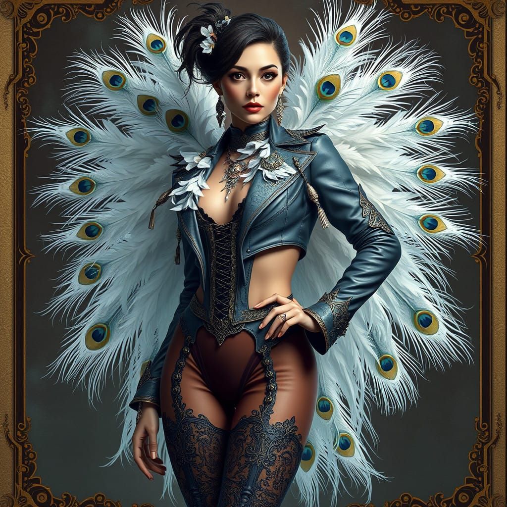 Steampunk Sicilian Beauty in Elegant Attire