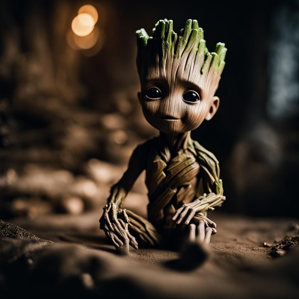 Baby Groot at the Nativity Scene Portrait