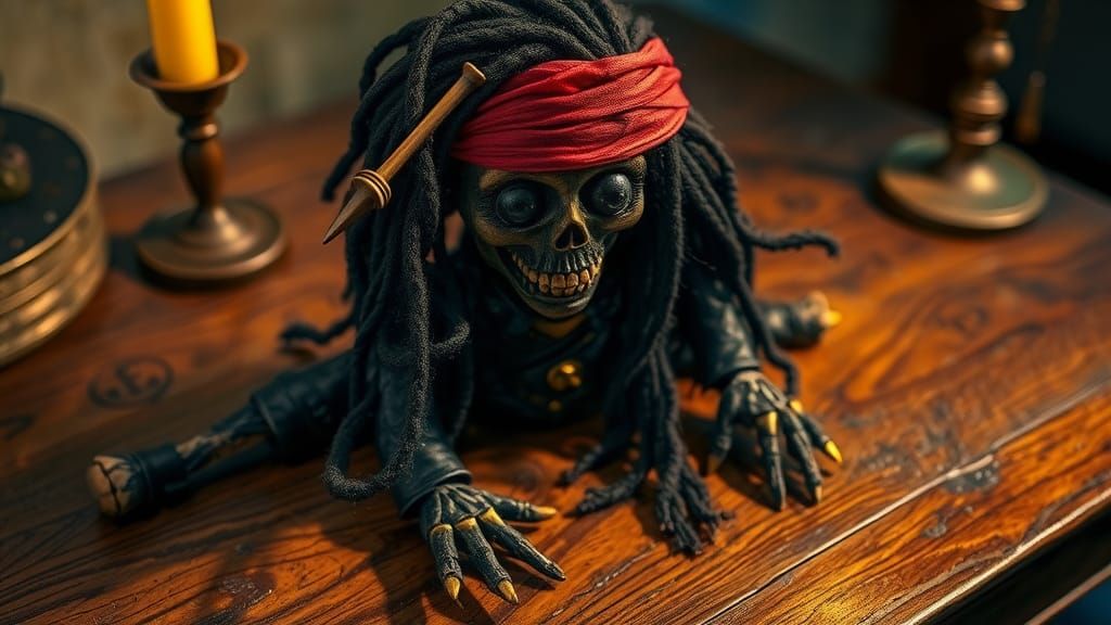 Cursed Voodoo Doll of a Macabre Pirate Captain