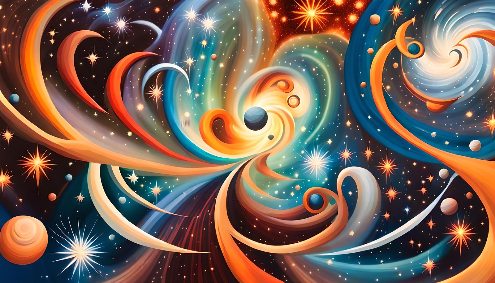 Surreal Impasto Star Formation Cluster