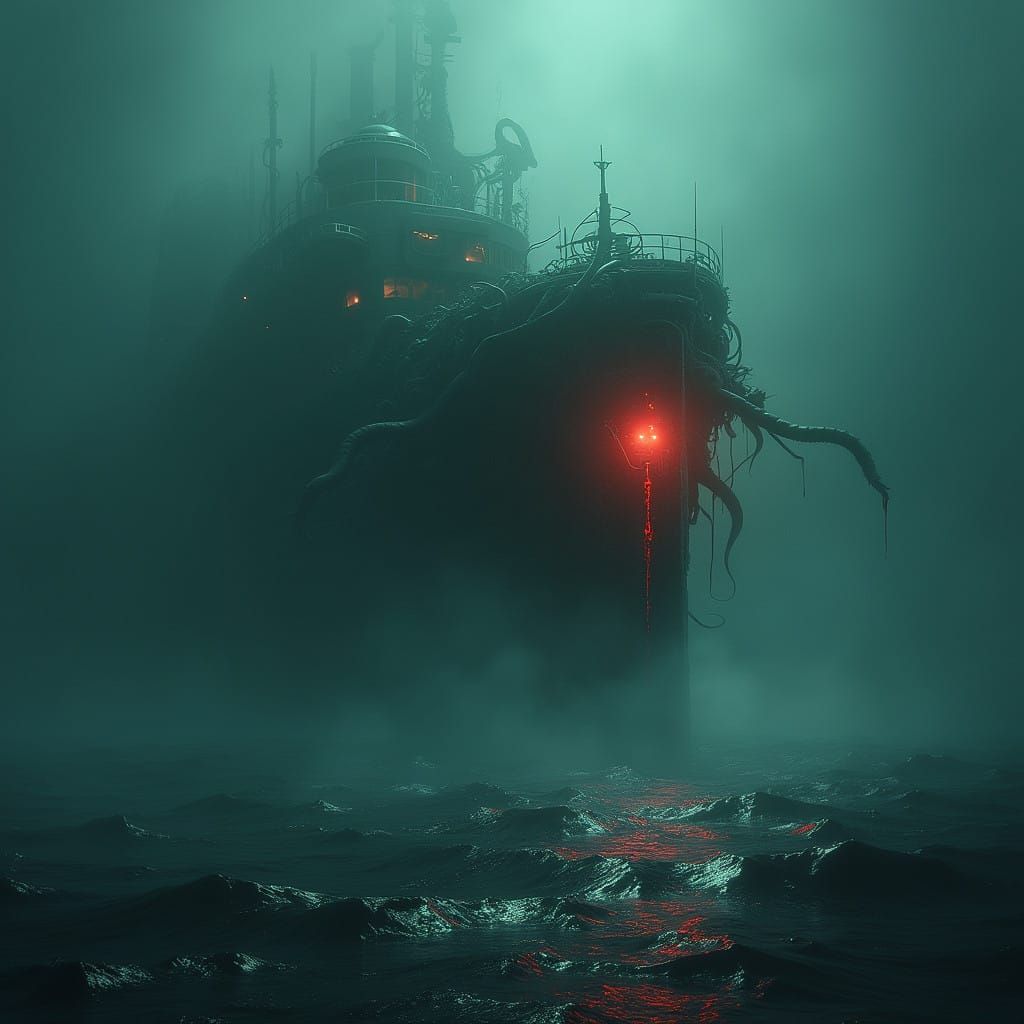 Ghostly Vessel Emerges from Ocean Depths in Eerie, Biomechan...