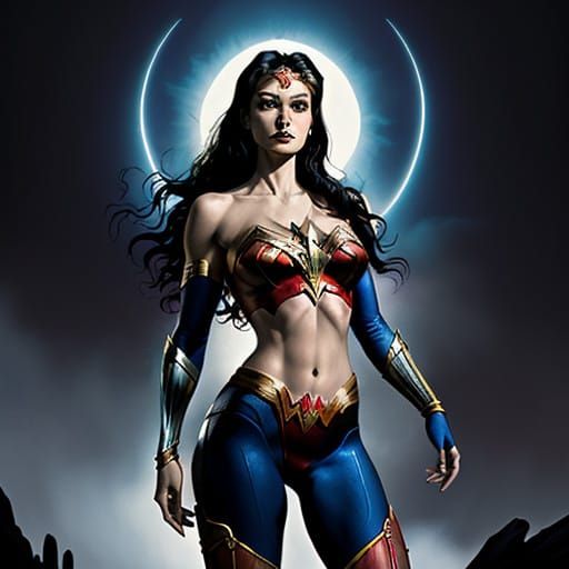 Vampire Witch Hybrid Stands Confidently in Front of Time Mac...