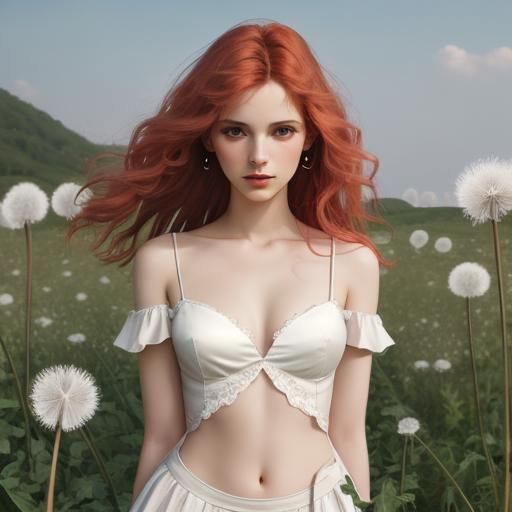 Dandelion Woman: A Nude Artistic Portrait