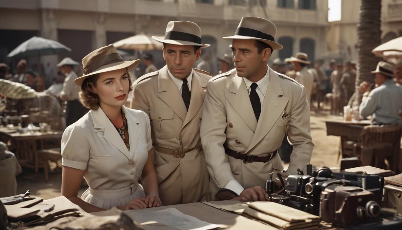 Ingrid Bergman and Humphrey Bogart in Casablanca