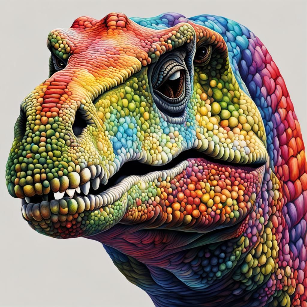 Vibrant Diplodocus Dinosaur in Photorealistic Style