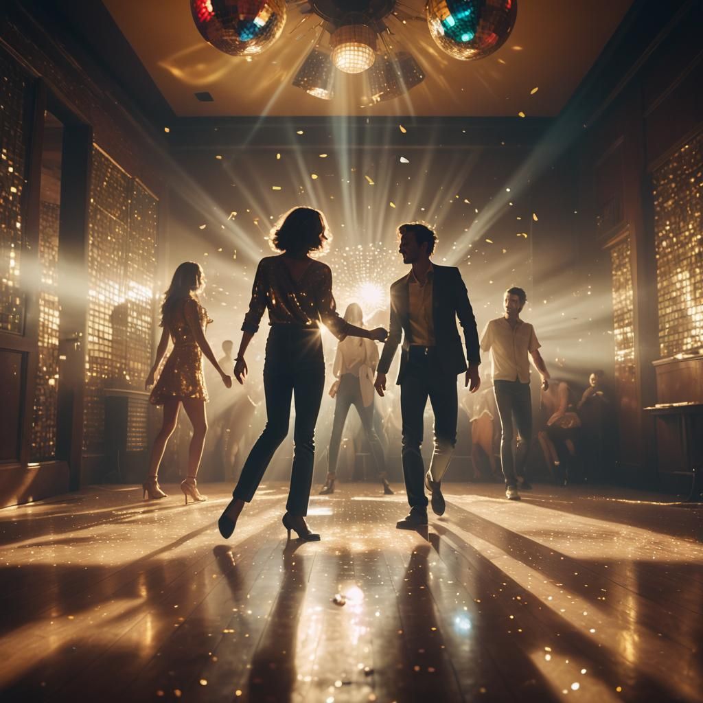 Dance Floor at Dawn: Sunlight and Vibrant Colors