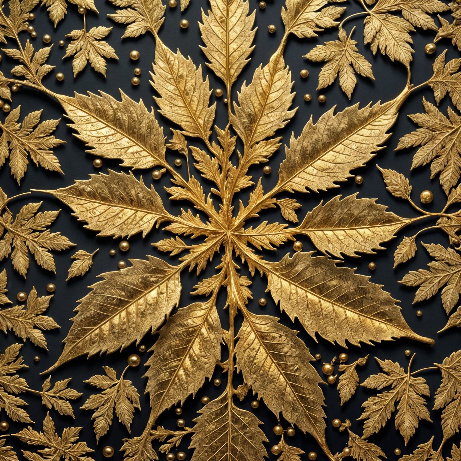 Hyperrealistic Gold Leaf Artwork