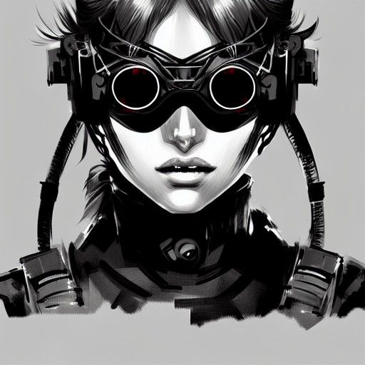 Badass Girl in Night Vision, Shinkawa Style