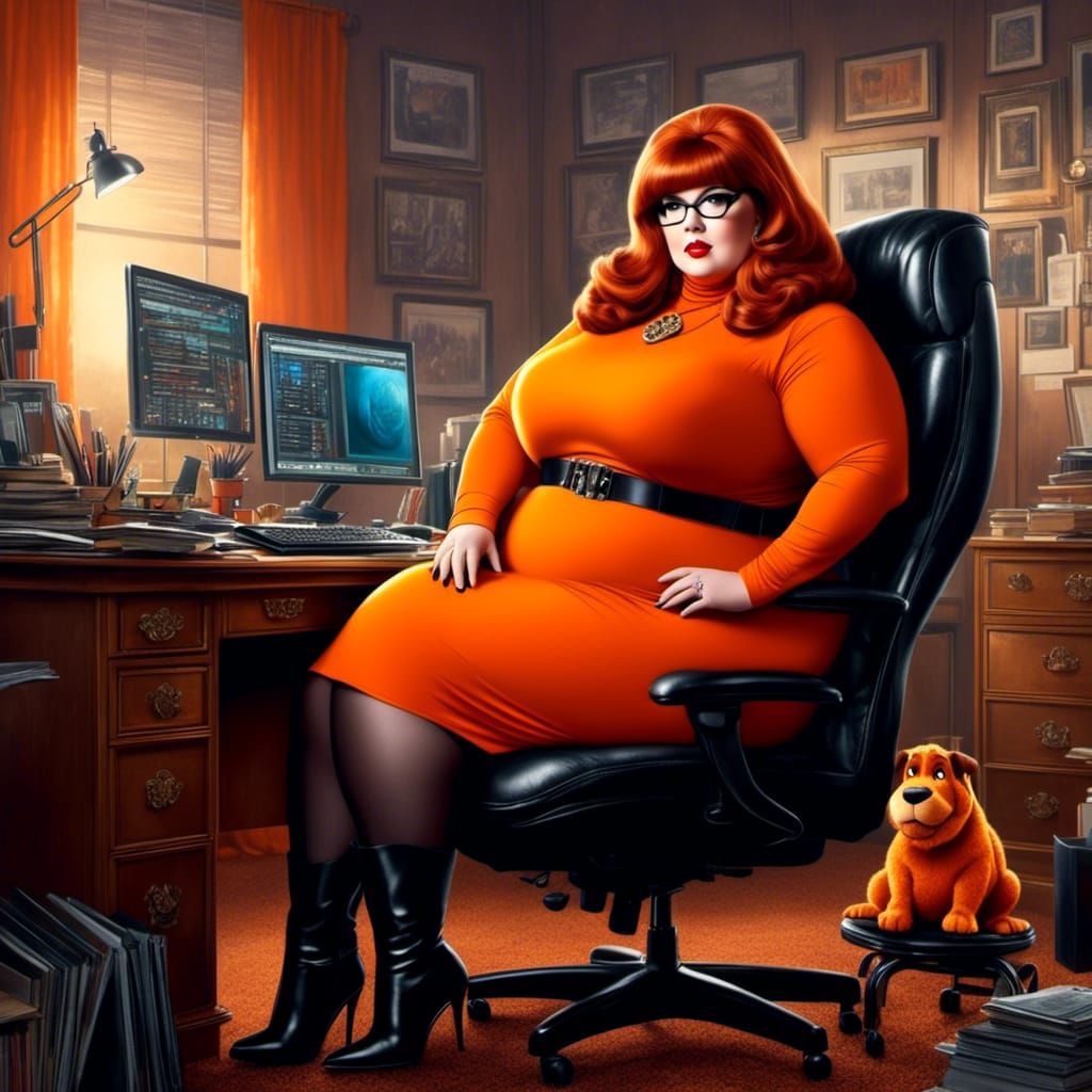 Hyperrealistic Portrait of Curvy Velma Working