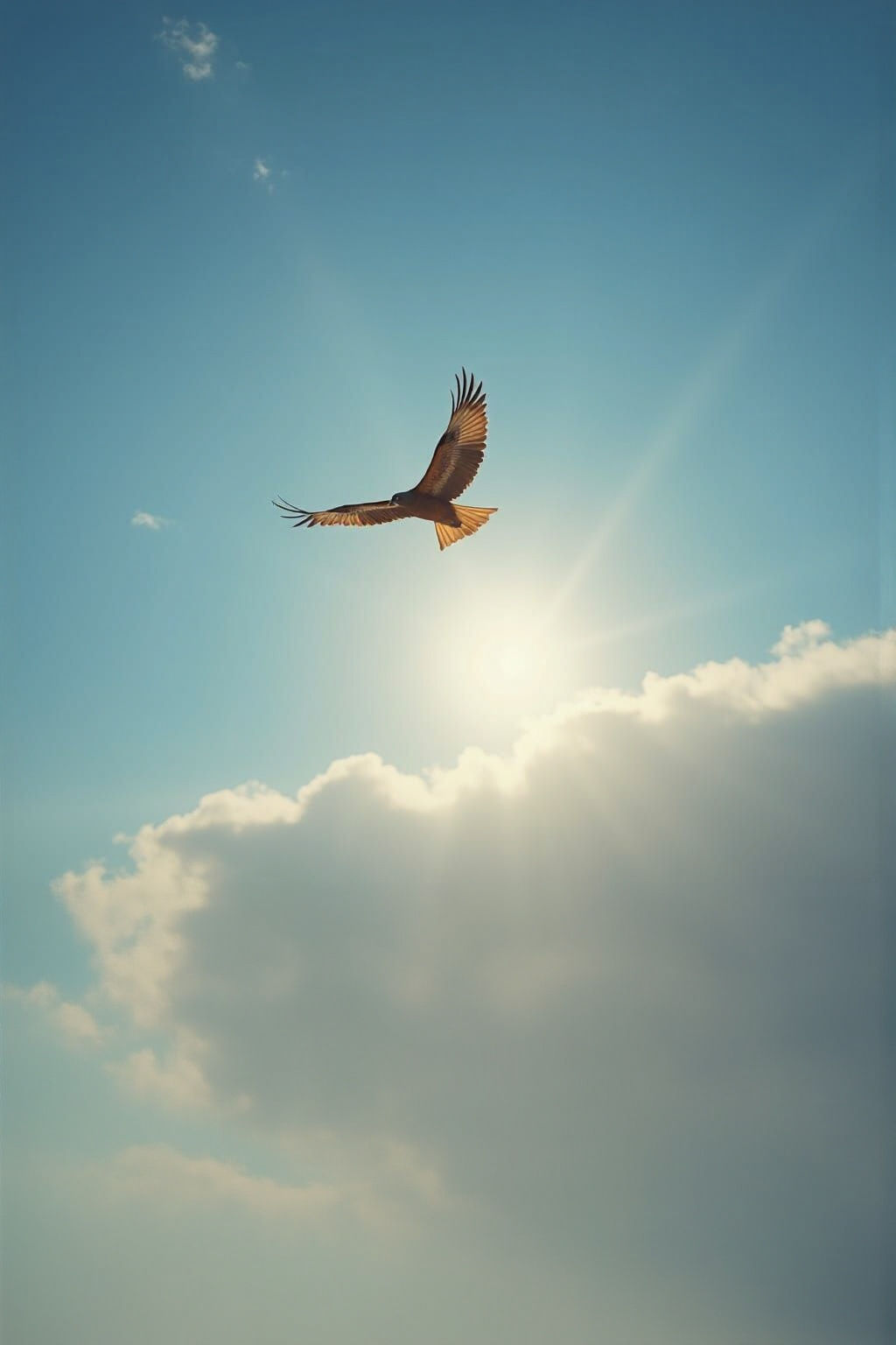 Condor Soaring in Photorealistic Blue Sky