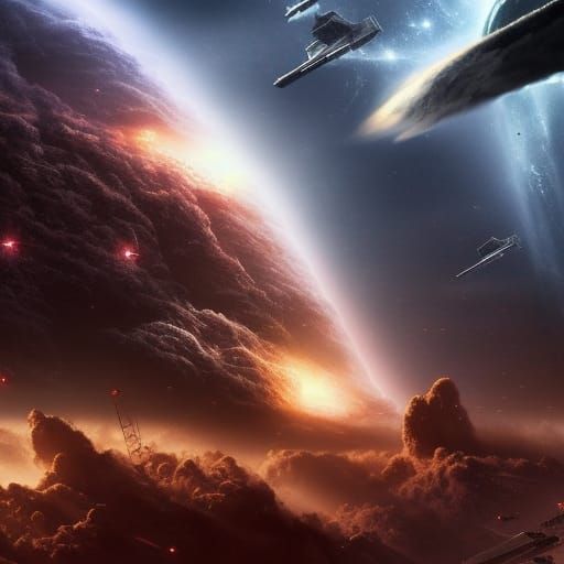 Epic Fourth Space War Digital Painting