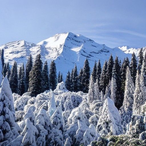 Crystal Ice Palace in Snow Mountains