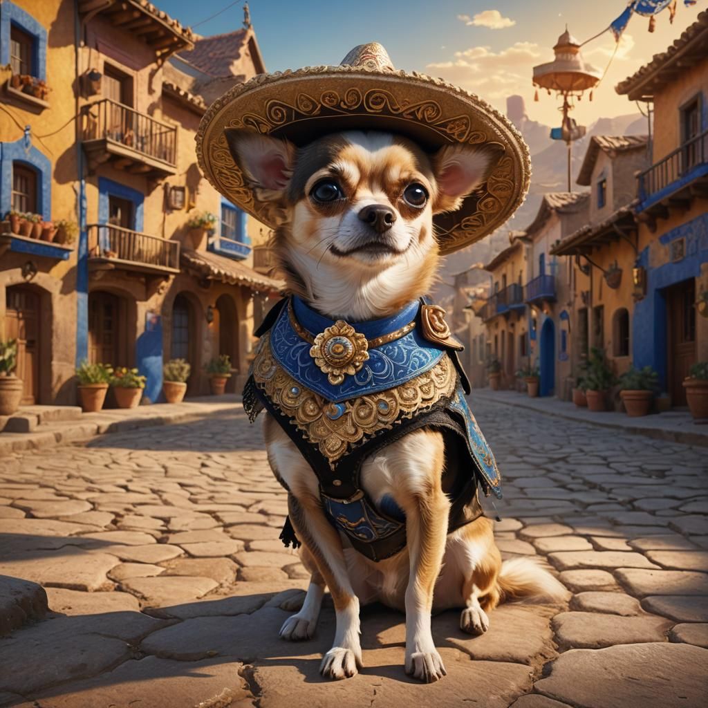Chihuahua in Sombrero: Mystical Spanish Village