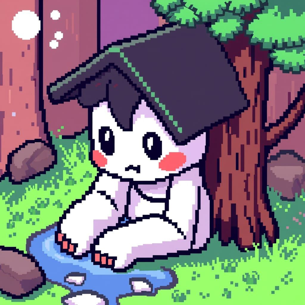 Pixel Artwork in Minimalist Style