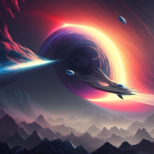 Detailed Space Journey Concept Art