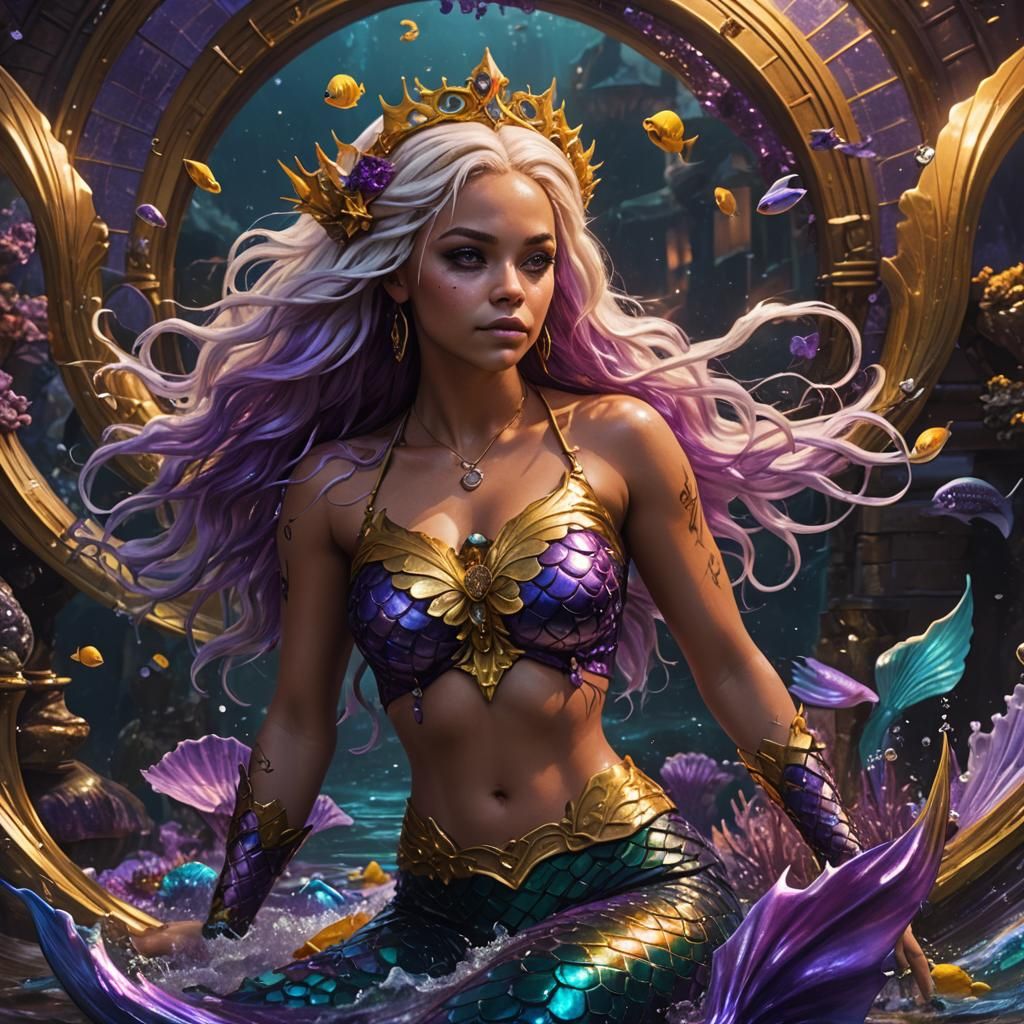 Liv Morgan as Mermaid: Dark Fantasy Concept Art