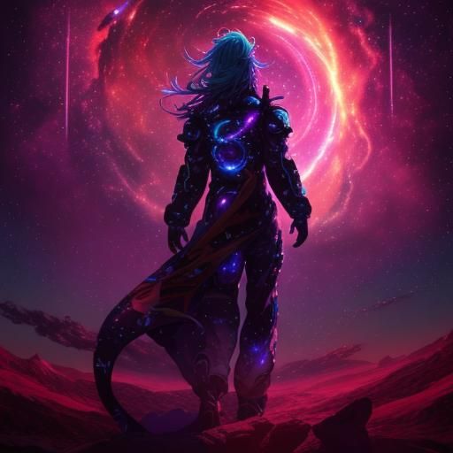 Cosmic Anime Sky Wallpaper in 128k Resolution