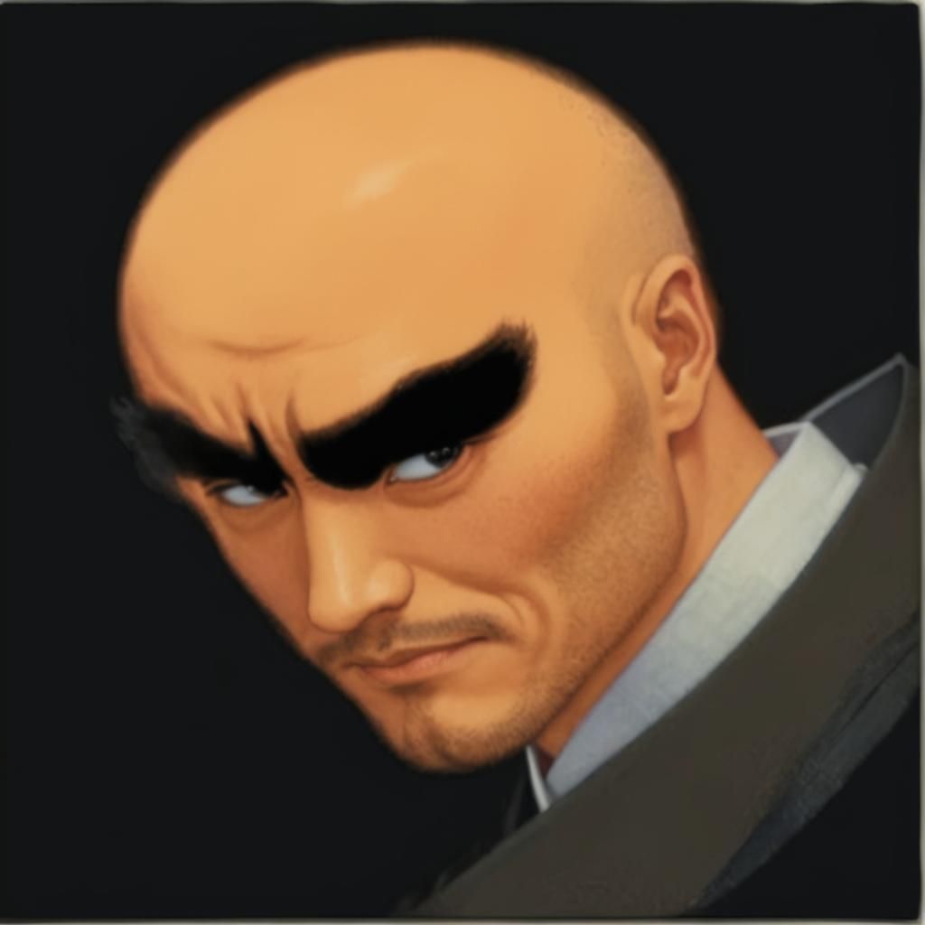 Realistic Portrait of Retsu with Mount Fuji