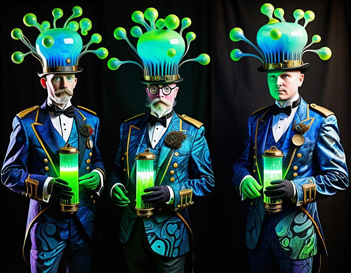 Biopunk Military Band with Steampunk Vaporware Elements