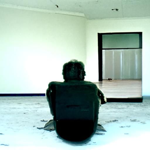 Solitary Man in Empty Room