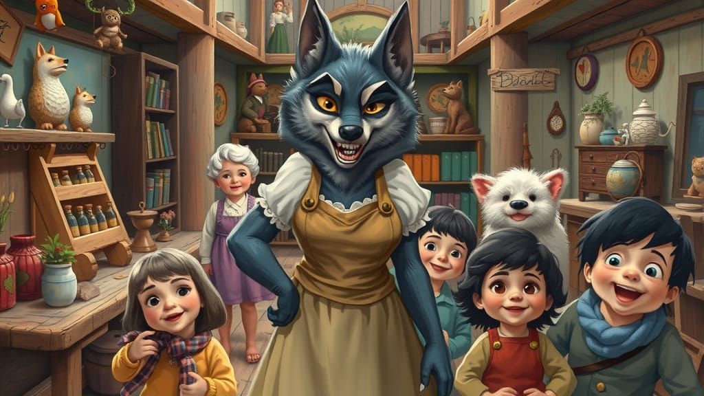 Whimsical Werewolf Nurtures Children in Cozy Orphanage