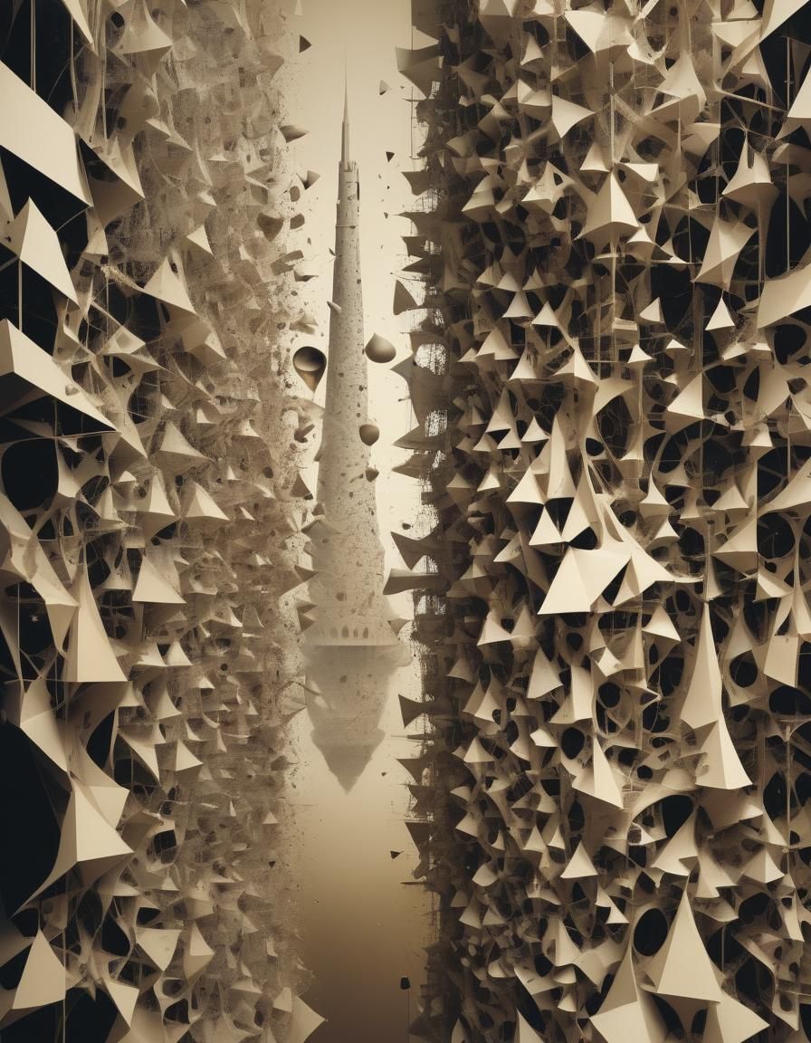 Abstract Arabesque: Prismatic Multidimensional Art