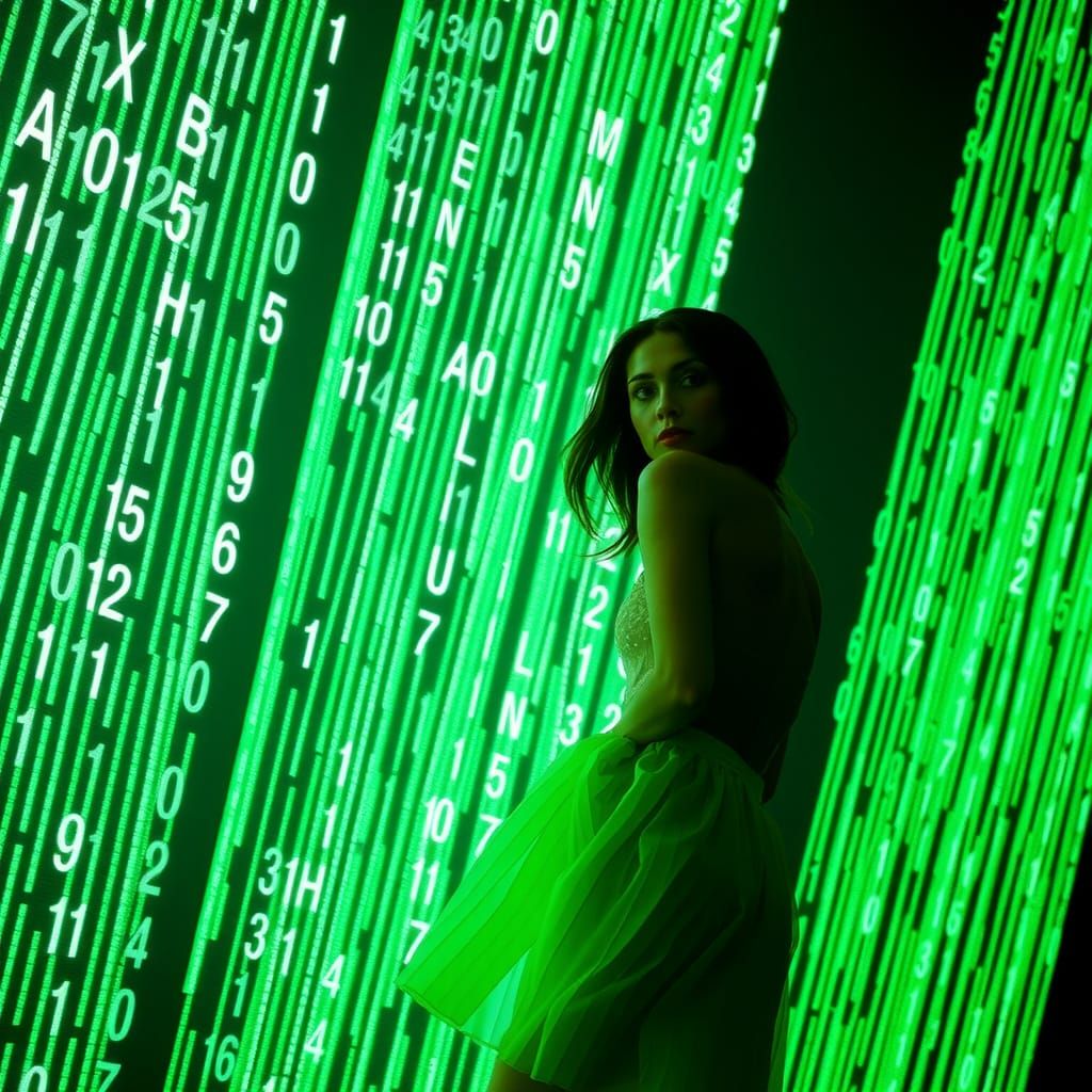 Neon Dreamscapes of a Cyberpunk Goddess