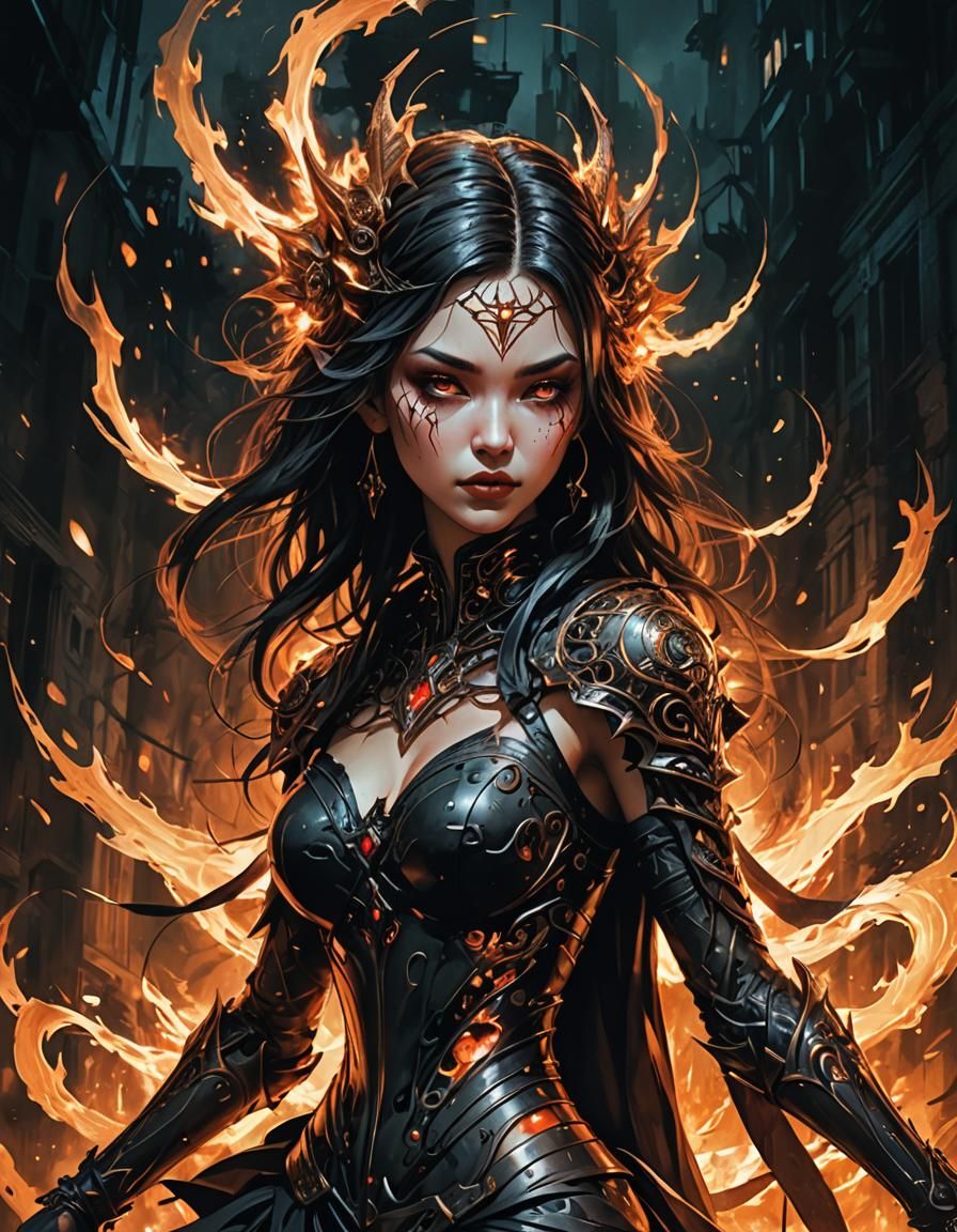 Cybergothic Walpurgis Night Digital Drawing