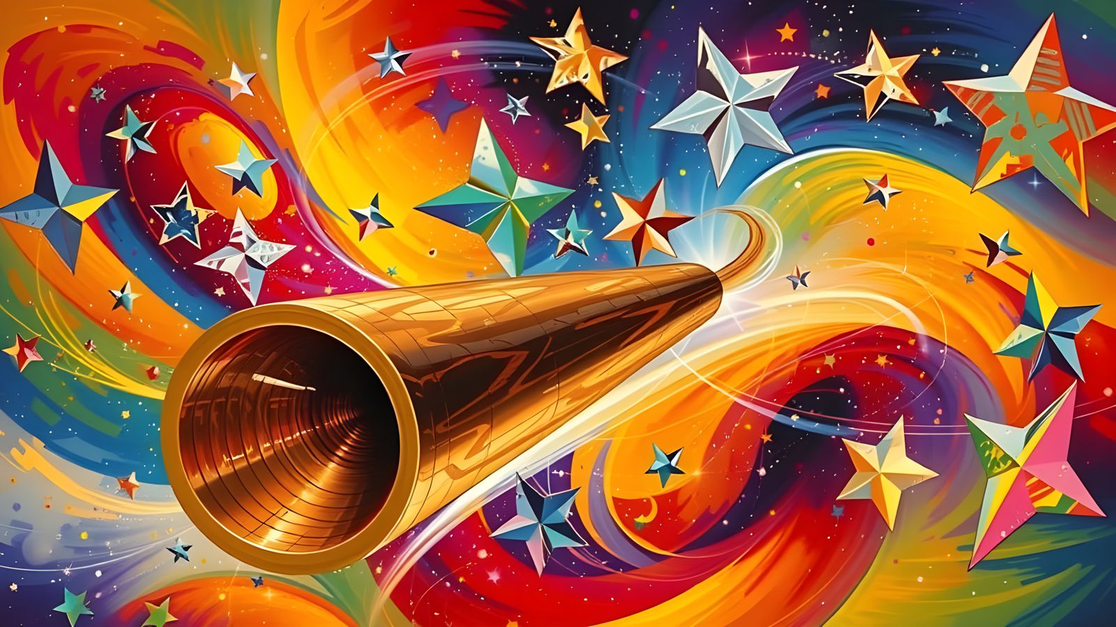 Reflective Cylinder Mirrors Kandinsky Stars in Cosmic Dreams...