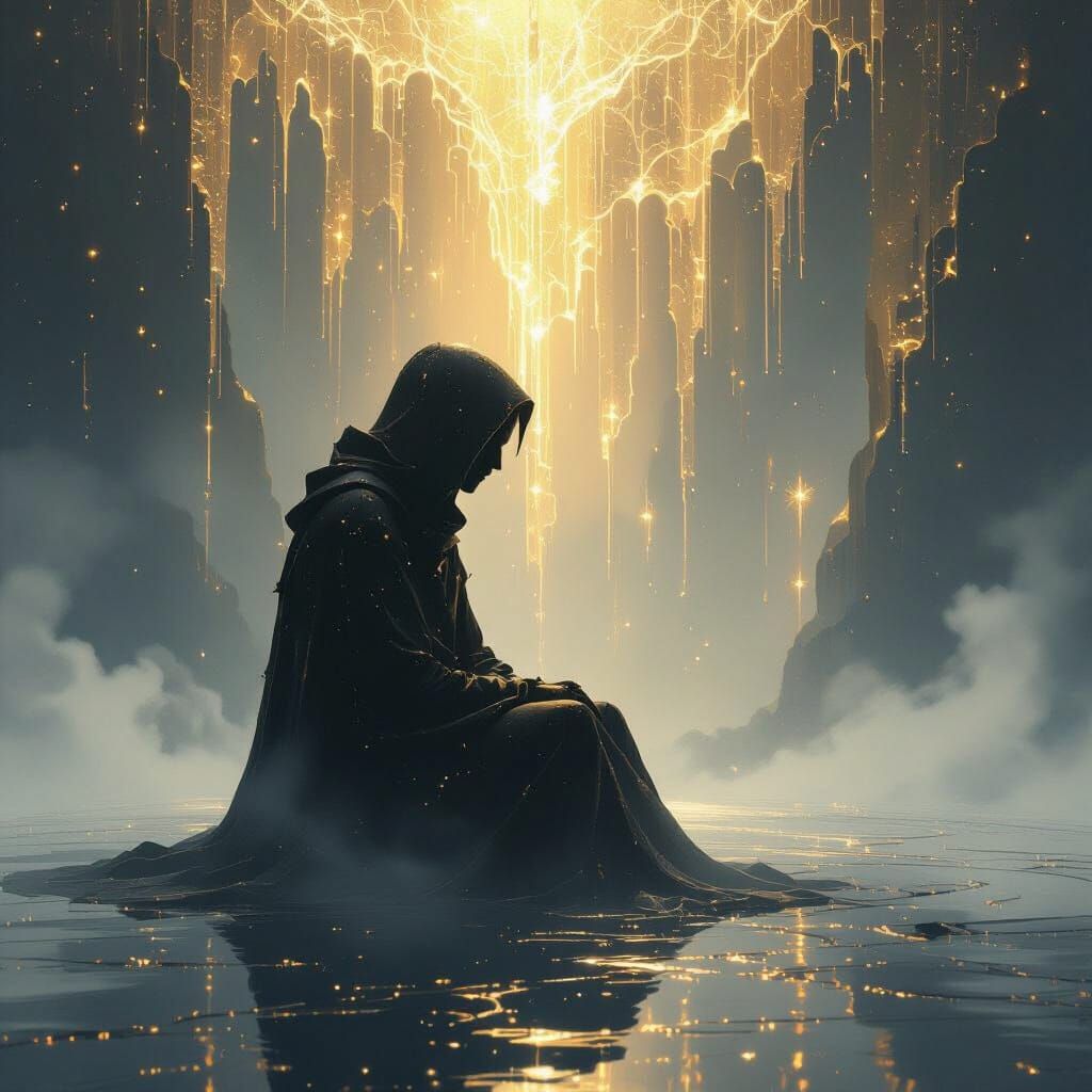 Abstract Figure in Ethereal Space, Digital Painting