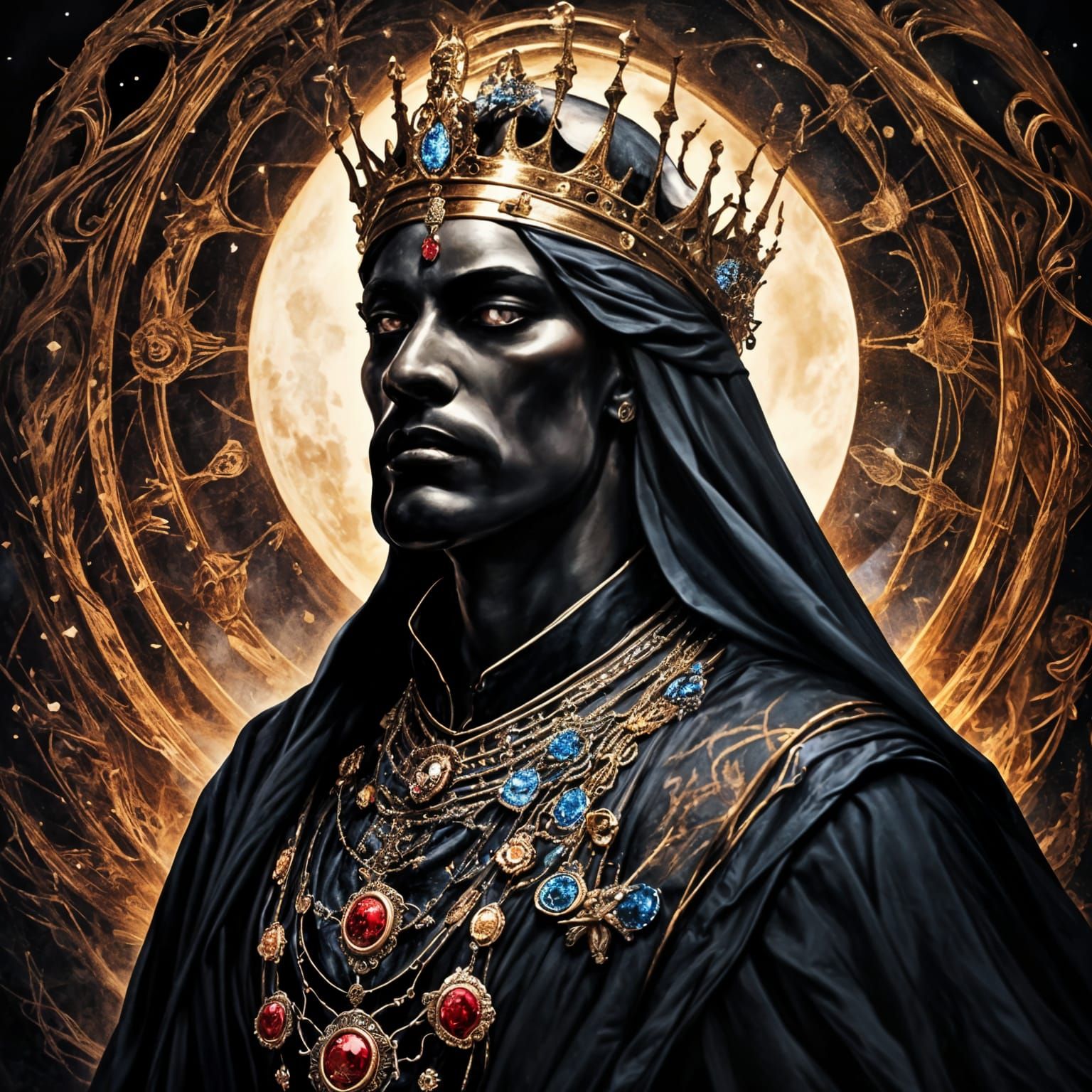 Regal Sunflower Queen Reigns Amidst a Flaming Inferno