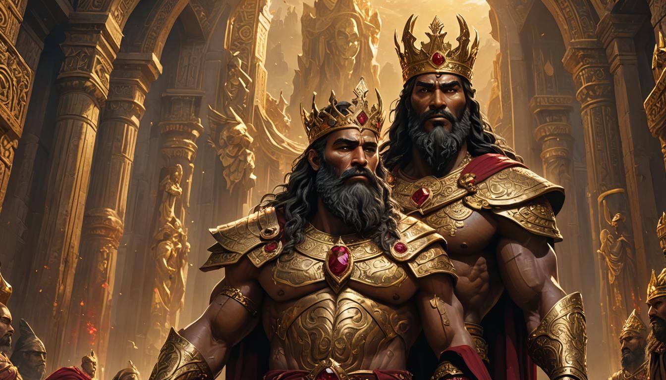 Towering God with Bronze Skin, Fantasy Concept Art