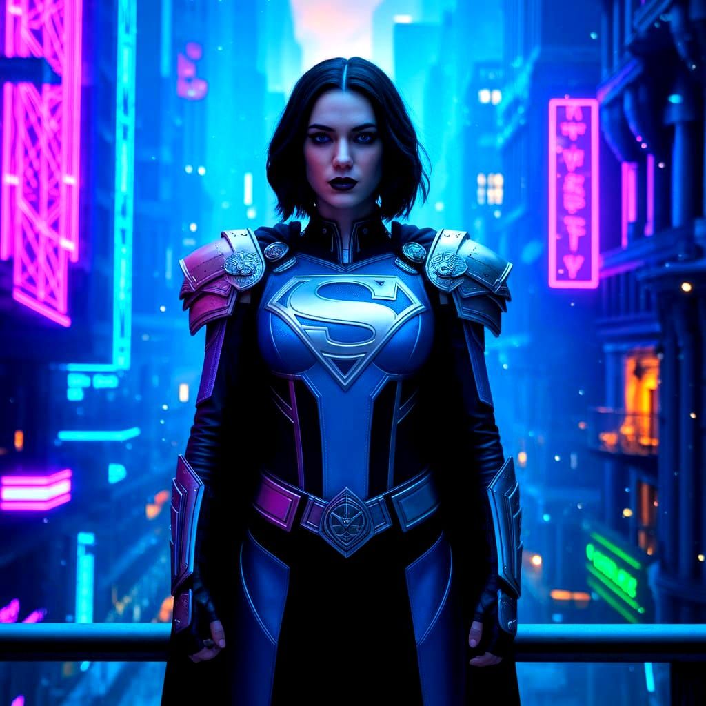 Gothic Steampunk Supergirl and Viking Warrior