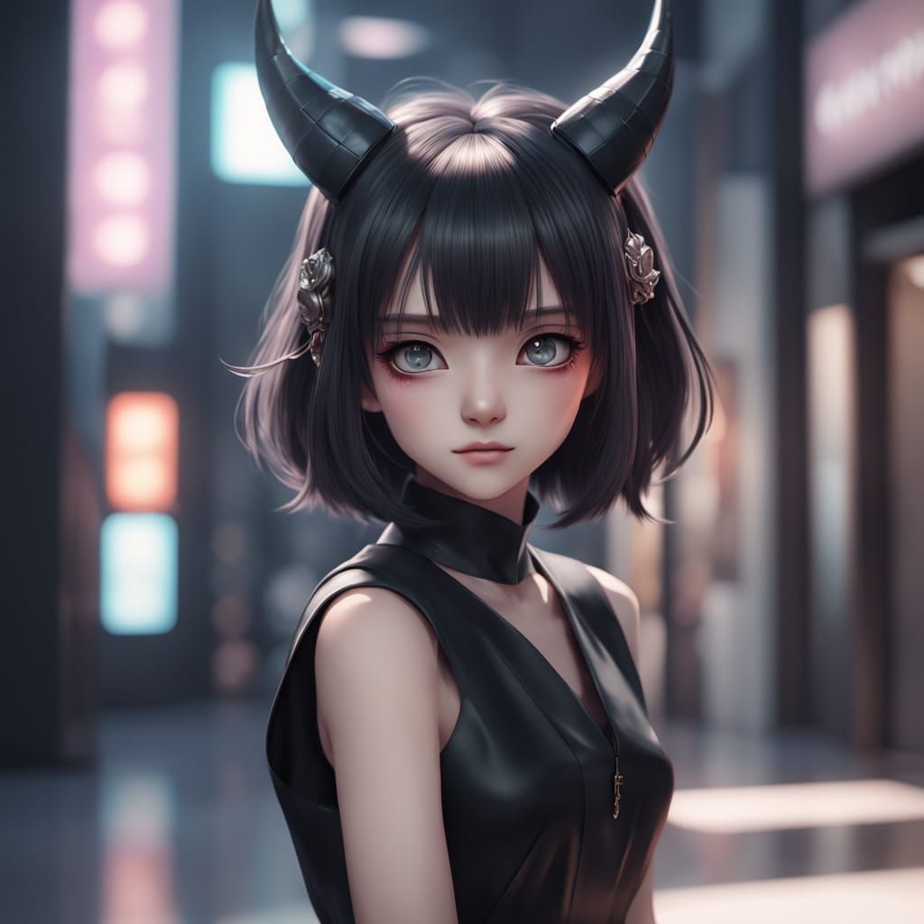 Breathtaking 3D Anime Art: Girl from Mynsk with Devilish Smi...