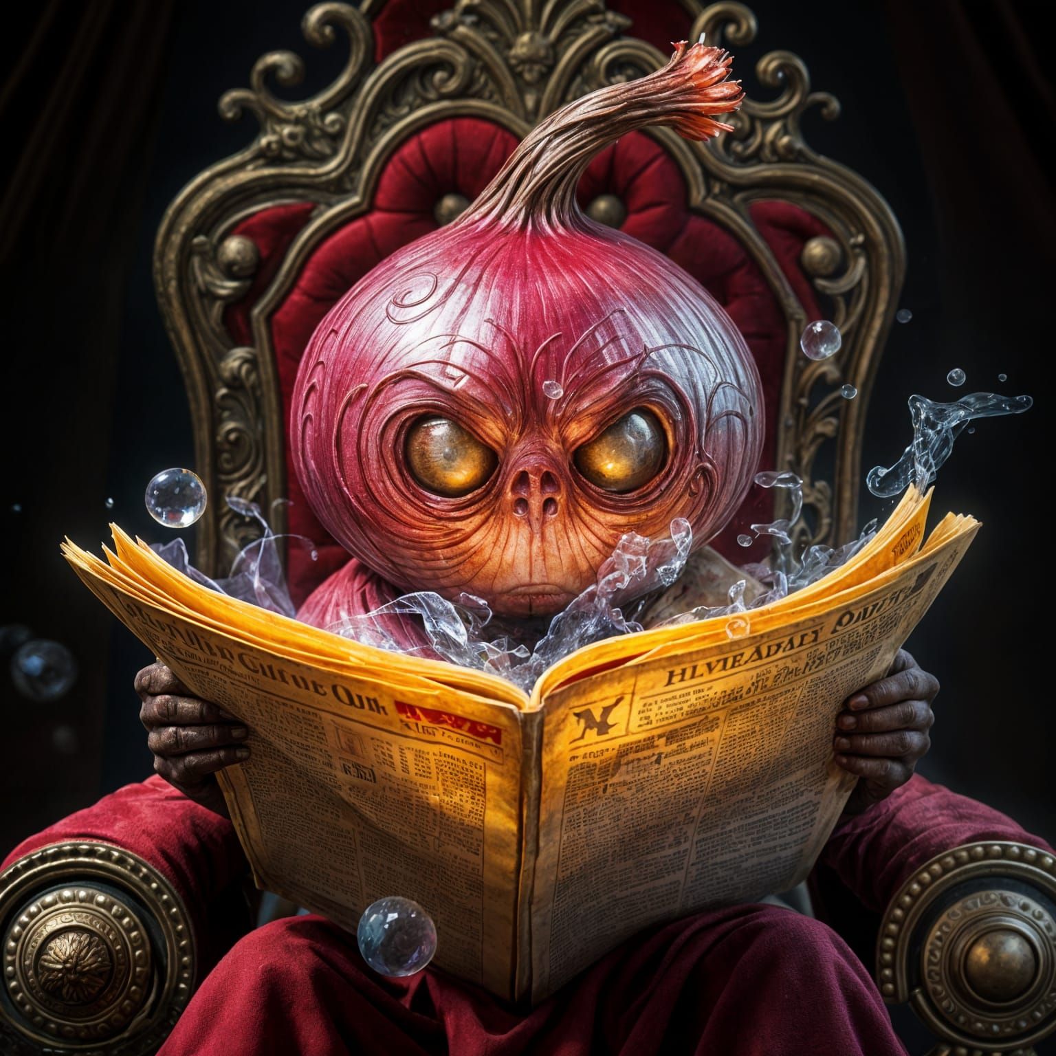 Onion Eats Newspaper: Fantastical Art in Deep Color