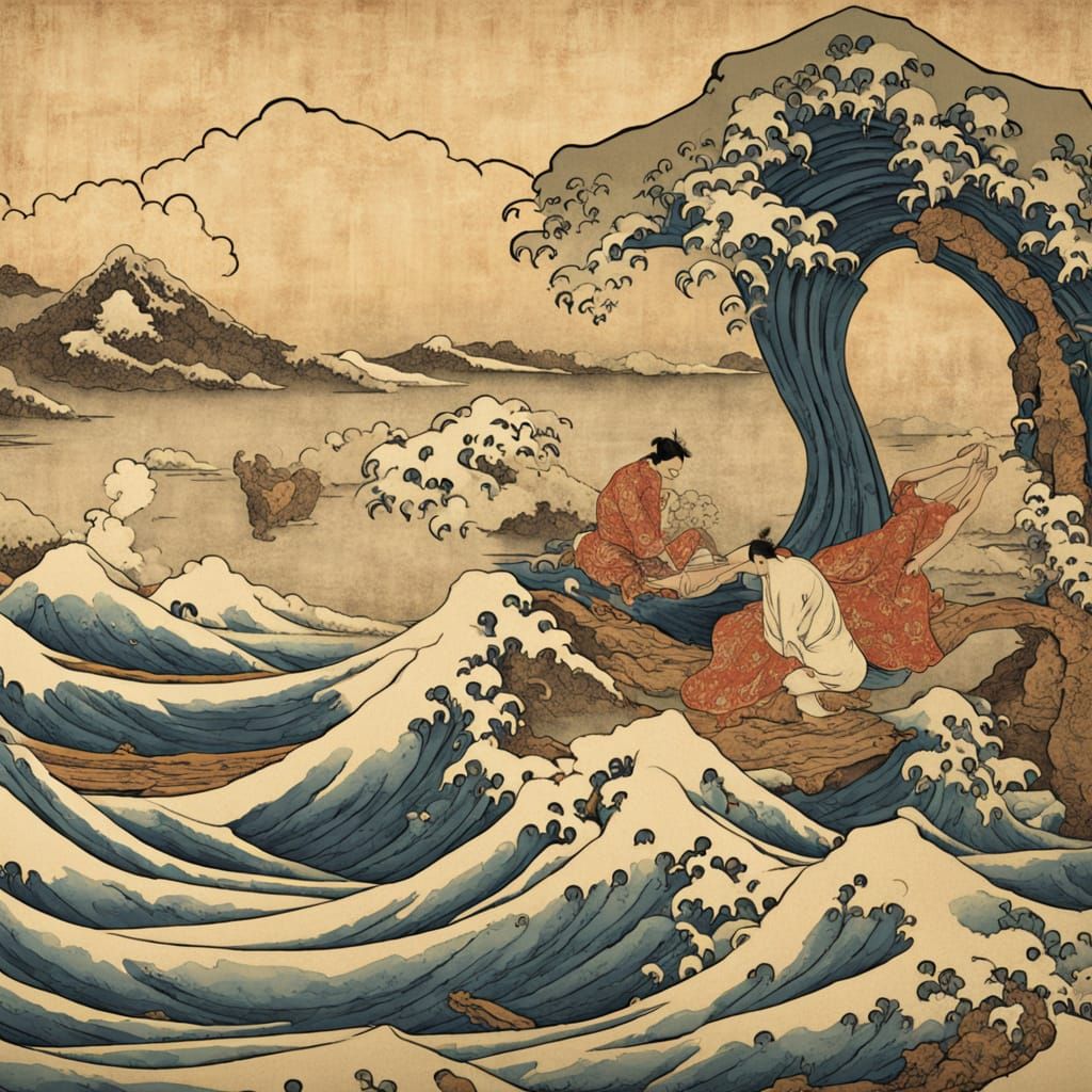 "Japanese Print in the Ukiyo-e Style" (4)