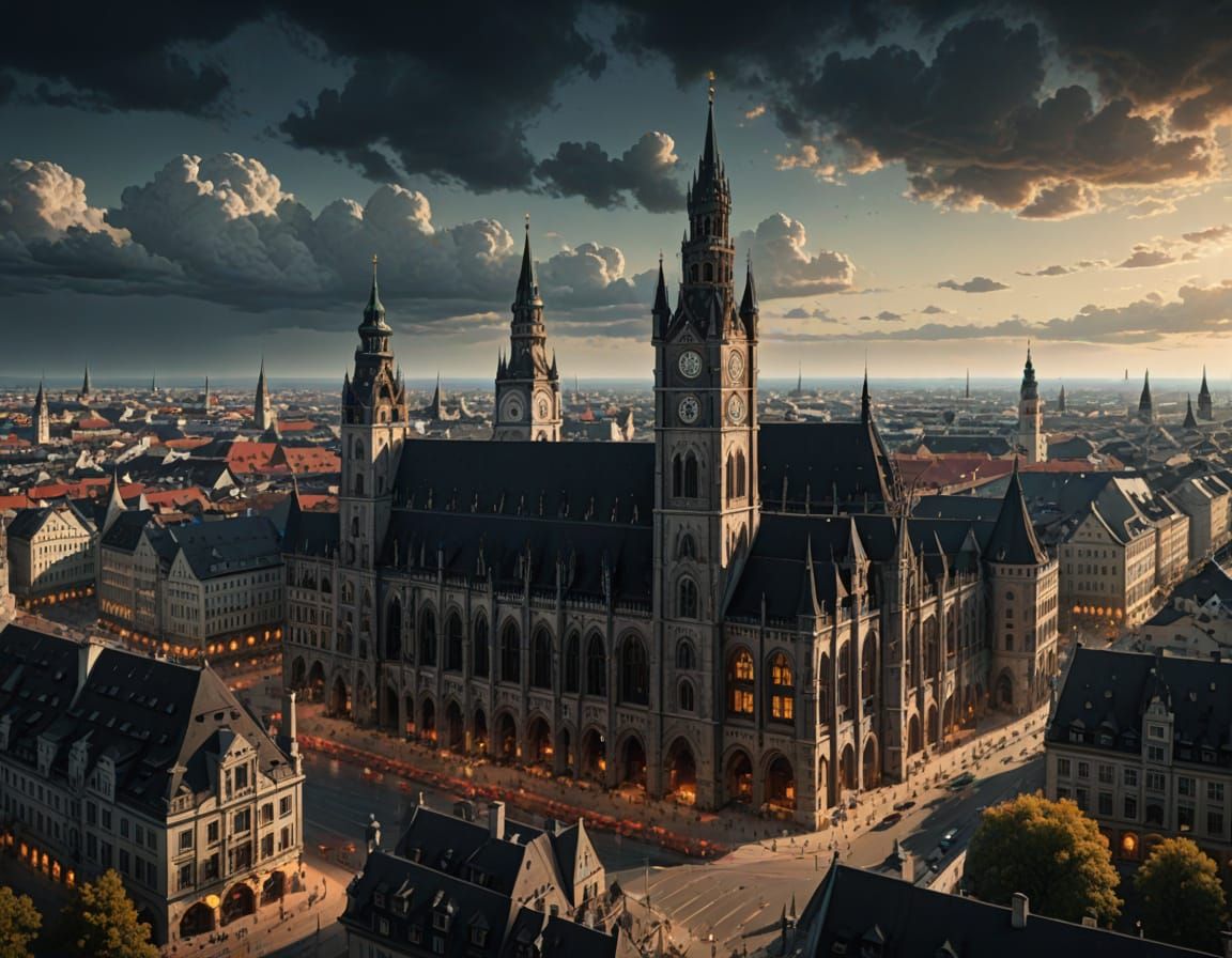 Epic Cinematic Matte Painting of Munich, Germany