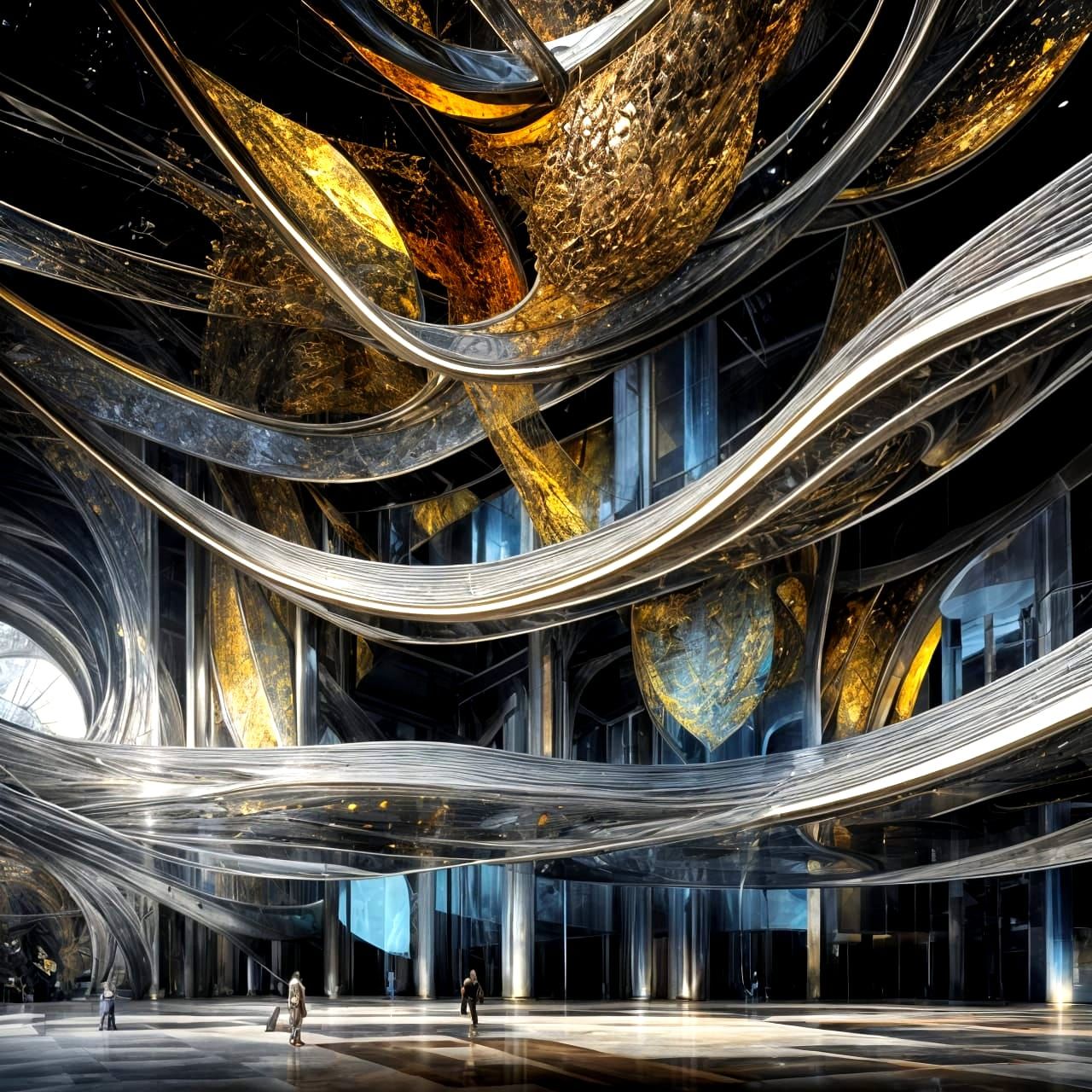 Colorful Futuristic Architecture in Hyperrealism Style